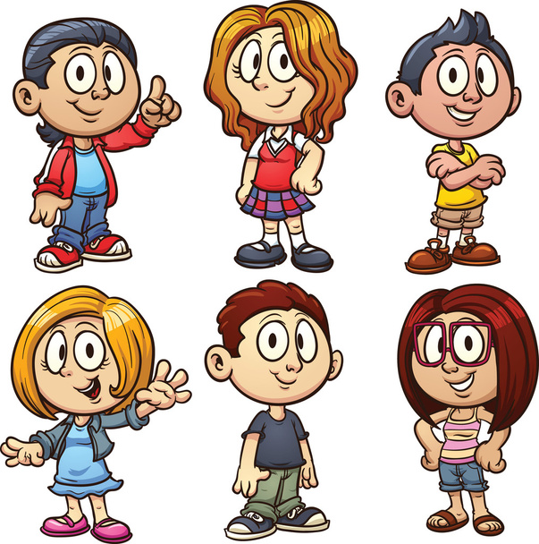Cartoon kids - Vector, Image