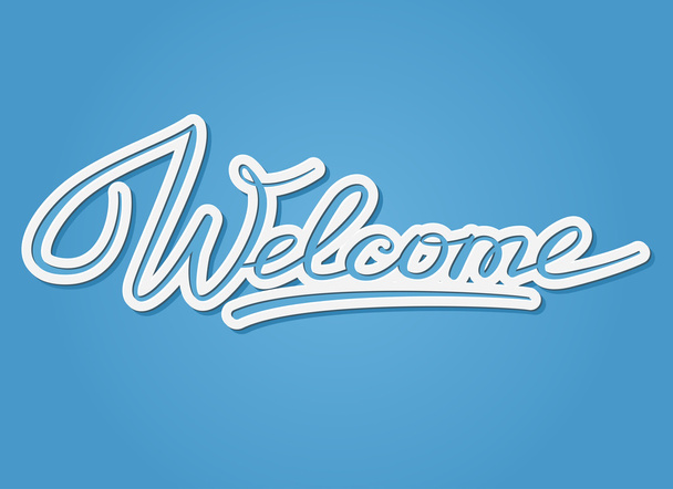 Welcome lettering - Vector, Image