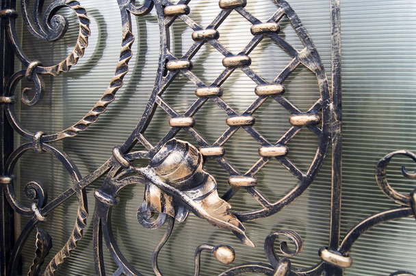 Hermosos elementos decorativos de puertas de metal
 - Foto, Imagen