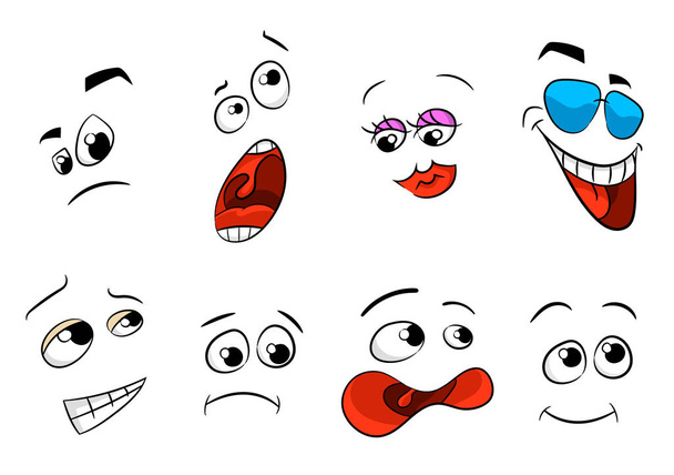 Ορίστε το πρότυπο emoji στοιχεία σχεδίασης συλλογής συναισθημάτων - Διάνυσμα, εικόνα