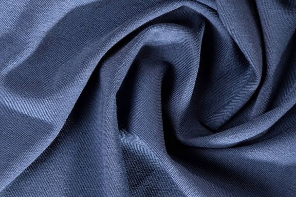verfrommeld grijs blauw stof - Foto, afbeelding