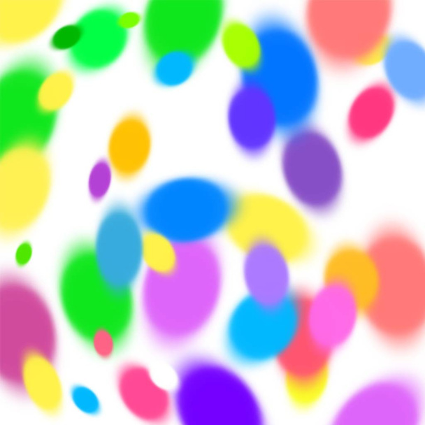 Světlé Bg s barevné konfety dynamické. Vektorový pozadí s rozmazané Bokeh. Abstraktní vzor pro večírky, karnevaly - Vektor, obrázek