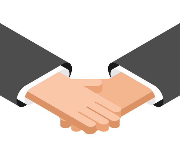 Partnerschaft Geschäftsvereinbarung Handschlag. Abschluss der Vereinbarungen - Vektor, Bild