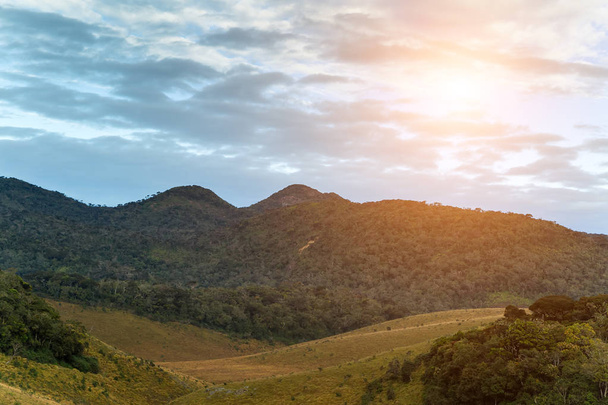 gamme avec silhouettes visibles Parc national Sri Lanka
. - Photo, image