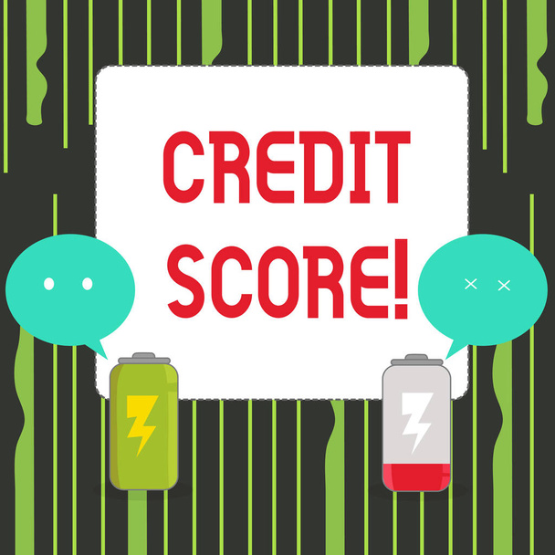 Írásbeli Megjegyzés hitel pontszám mutatja. Bemutató képes visszafizetni a kölcsönt hitelképességét az egyén üzleti fotó. - Fotó, kép
