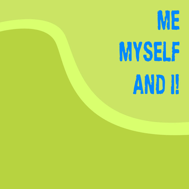Текст, написанный словом "Я и я" Бизнес-концепция эгоистичной самостоятельности Ответственность за действия
. - Фото, изображение