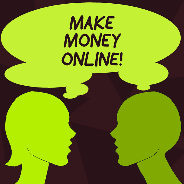 Handgeschreven tekst Make Money Online. Begrip betekenis Business e-commerce Ebusiness innovatie webtechnologie. - Foto, afbeelding