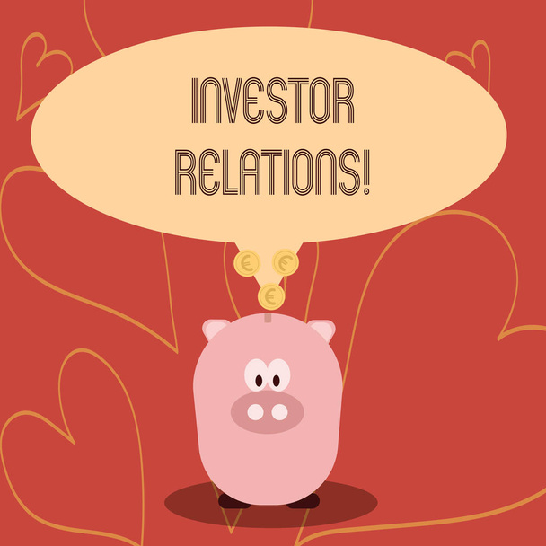 Handgeschreven tekst schrijven Investor Relations. Concept, wat betekent dat Financiën investeringen relatie onderhandelen aandeelhouder. - Foto, afbeelding