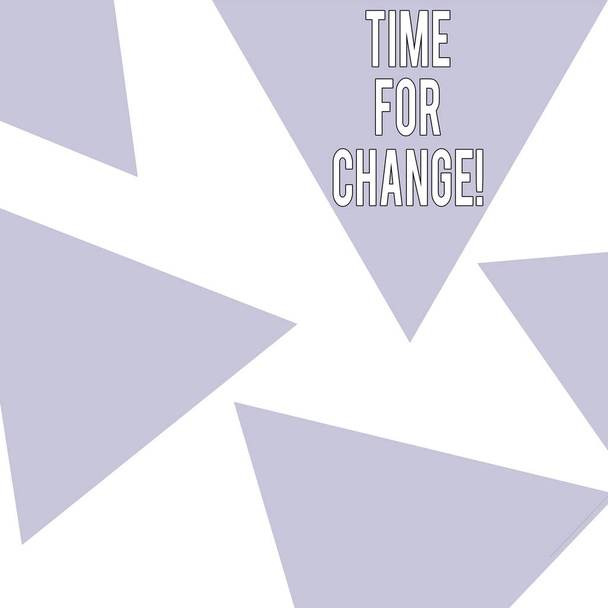 Texte d'écriture Word Time For Change. Concept opérationnel pour la transition Développer Améliorer Transformer Développer
. - Photo, image