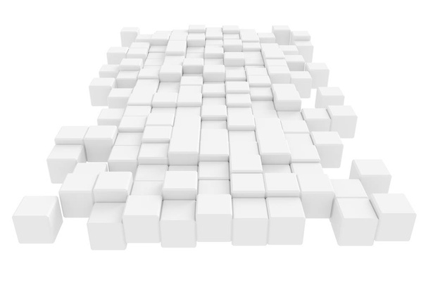Abstract background of cubes. 3D rendering. - Photo, Image