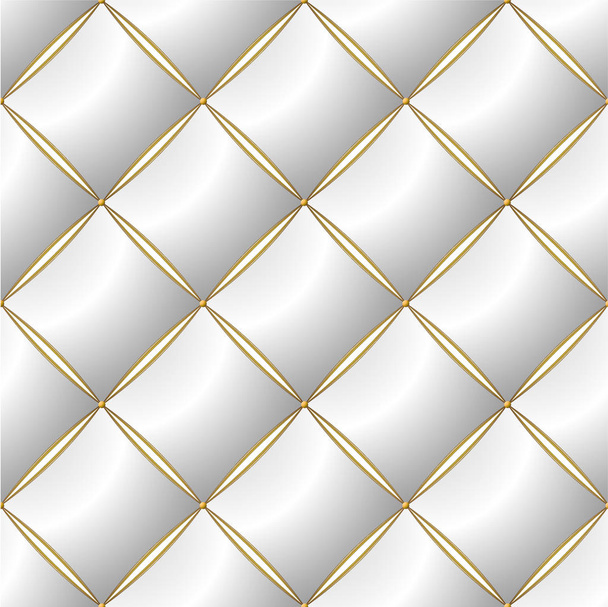 Background of Elegant Quilted Pattern Vip Black and White Thread Luxury Expensive Concept Decorative - Vector, Image