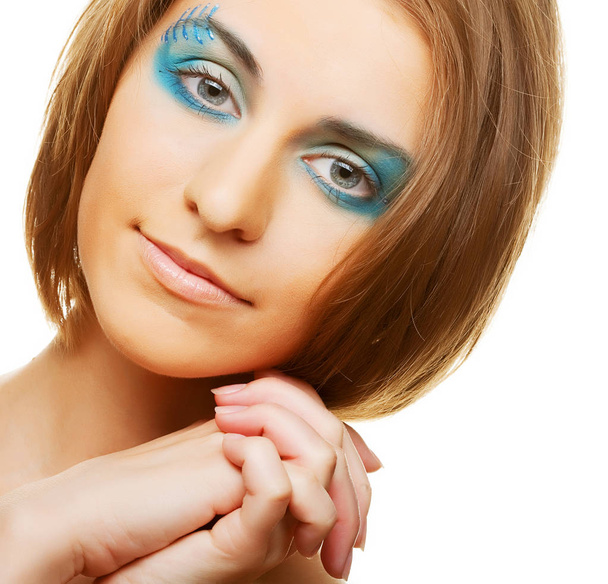 Creatieve make-up. Jonge vrouw - Foto, afbeelding