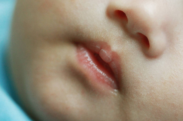 Baby mouth close up - 写真・画像