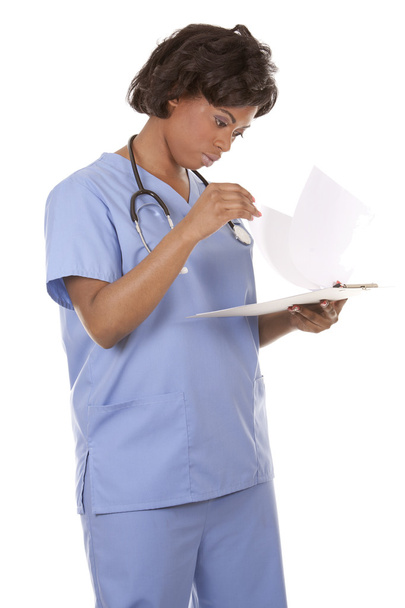 nurse holding notes - Fotoğraf, Görsel