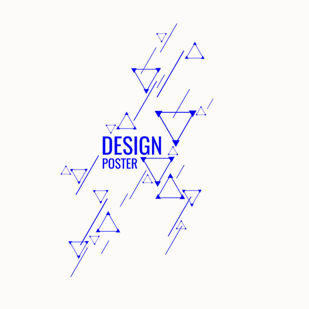 Abstrakter geometrischer Hintergrund mit Dreiecken im minimalistischen Stil. - Vektor, Bild