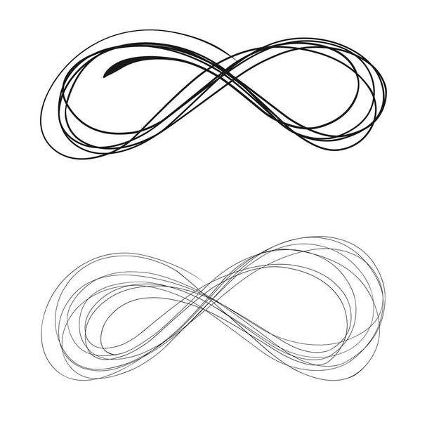 Scribble. Handwritten. Lines. Heart, infinity. Entangled. For your design. - Vector, Image