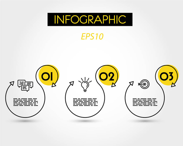 yellow linear infographic S - Vector, Image