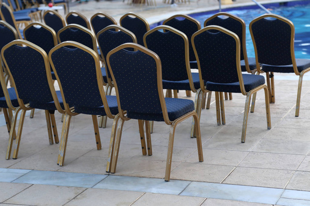 Chairs stand in rows - Photo, Image