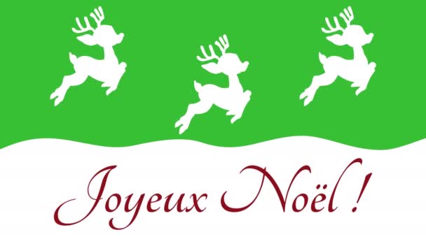 christmas deer moving from top to bottom on a green background  animation - Footage, Video
