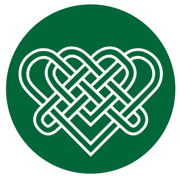 illustration of traditional Celtic ornament element on green  - Photo, Image