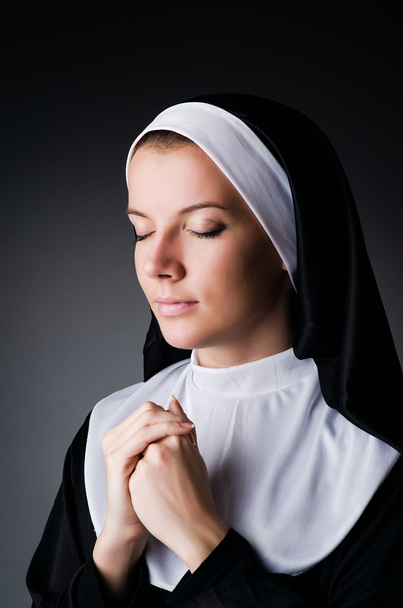 Young nun in religious concept - Fotó, kép