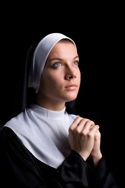 Young nun in religious concept - Φωτογραφία, εικόνα