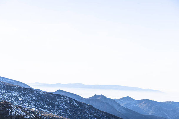 Beautiful landscape of blue sky and mountains in Sierra Nevada - Φωτογραφία, εικόνα