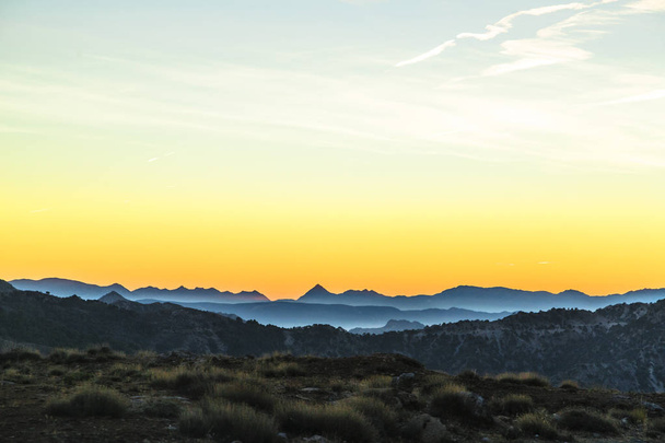 Amazing landscape of sky and mountains in Sierra Nevada, Spain - Fotografie, Obrázek