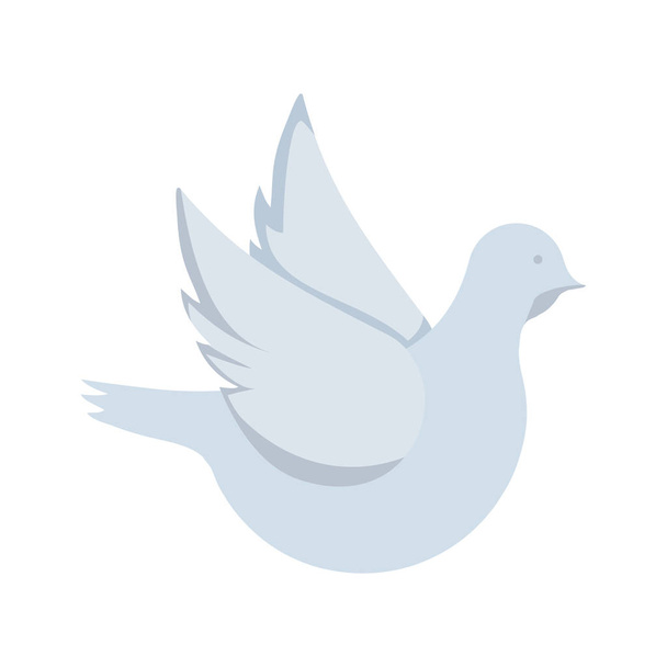 Tatlı güvercin hayvan izole ikonu - Vektör, Görsel