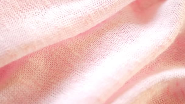 Arrière-plan en tricot rose délicat. Gros plan. texture de tissu tricoté
 - Séquence, vidéo