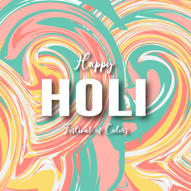 Χαρούμενο Holi, Φεστιβάλ των χρωμάτων. Πρότυπο στοιχείο σχεδιασμού για temp - Διάνυσμα, εικόνα