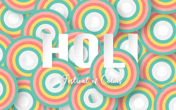 Feliz Holi, Festival de los Colores. Diseño de elementos de plantilla para temperatura
 - Vector, imagen