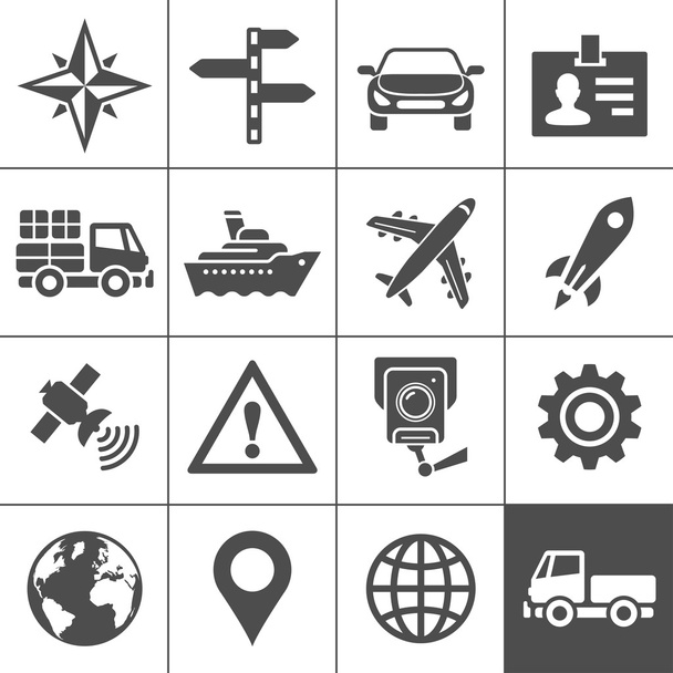 Transportation icons set. Simplus series - Vector, Image