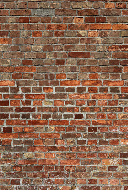 Dirty old red brick wall close up. - Photo, Image