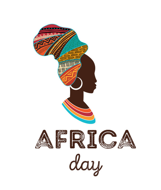 Afrika šťastný den. Vektor plakátu, nápisu, karta - Vektor, obrázek