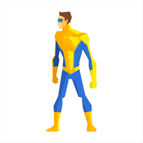Superhero Wearing a Mask Vector Illustration - Vector, Image