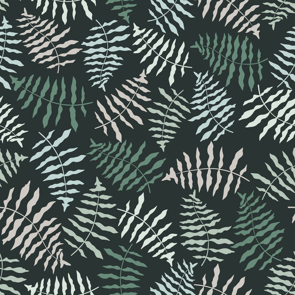 Tropical background with palm leaves. Seamless floral pattern.  - Vector, Image