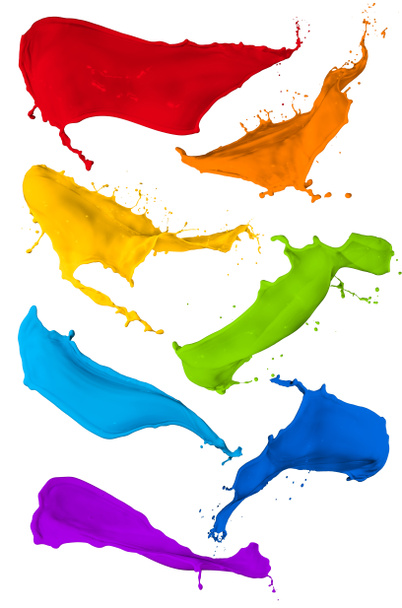 Rainbow paint splash collection - Photo, Image