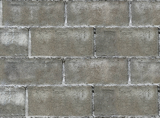 dirty weathered old cement blocks wall texture background. - Photo, Image