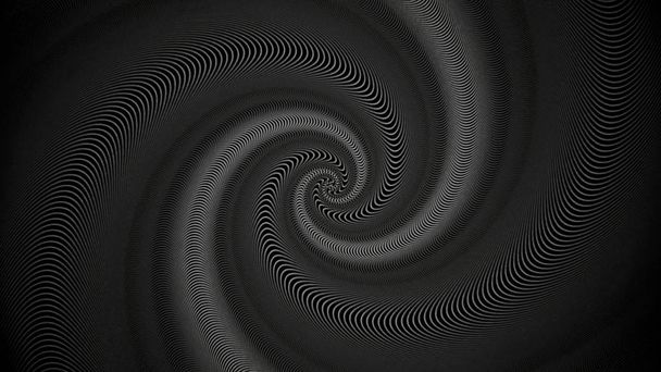 Seamless footage with rotating dashed hypnotic spiral. Loop animated background. Digital illustration - Photo, Image