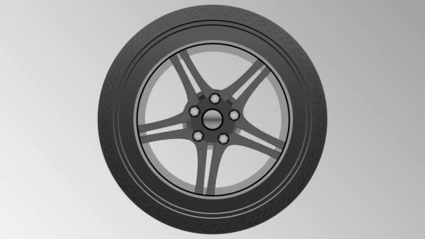 Spinning Car Wheel Tire and rim - Footage, Video