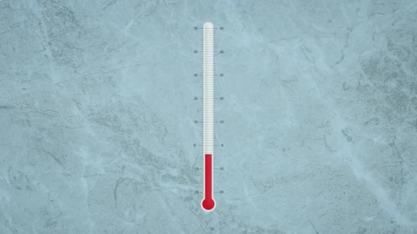 Thermometer mit Grad Temperaturwechsel heiß und kalt - Filmmaterial, Video