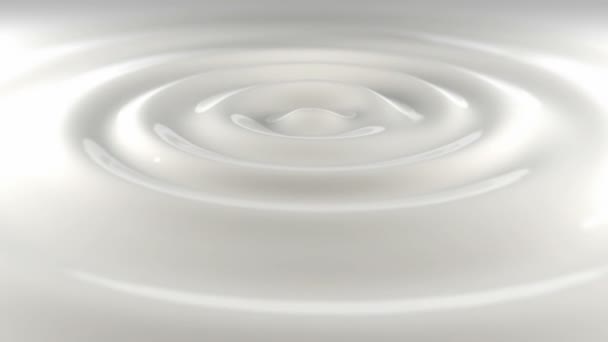 Swirl in milky surface. Animation waving surface of milk. - Footage, Video