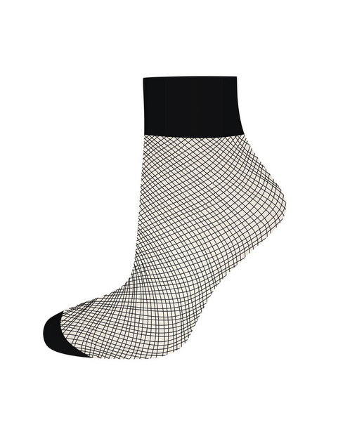 Short fishnet socks. vector illustration - Vector, Image