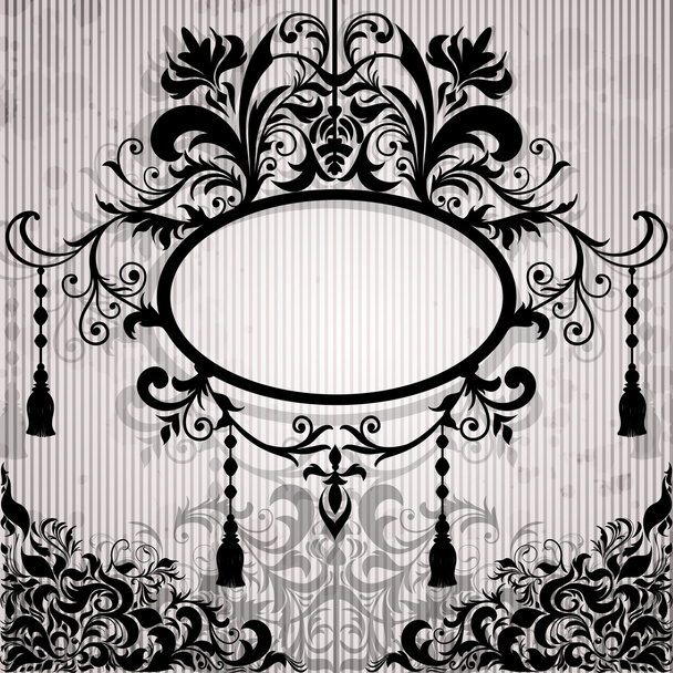 Vintage frame and grungy paper for design - Vector, afbeelding