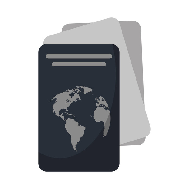 Pasaport ve bilet sembol - Vektör, Görsel