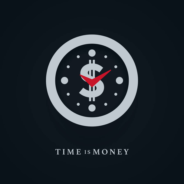 Time is money, concept design - Vetor, Imagem
