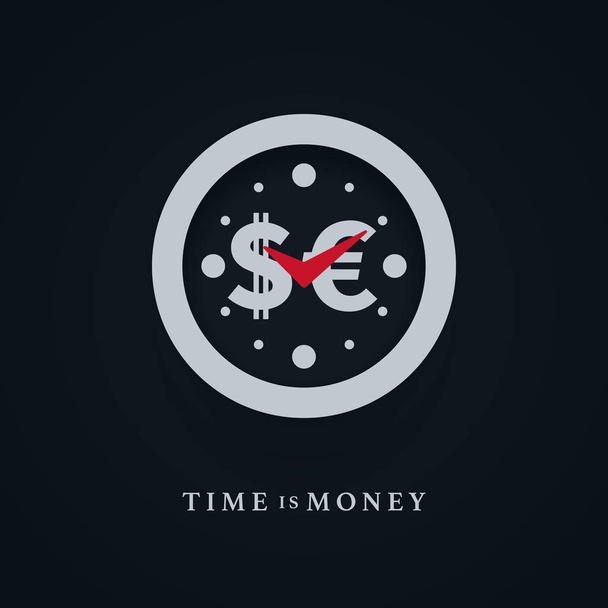 El tiempo es dinero, concepto de diseño - Vector, Imagen