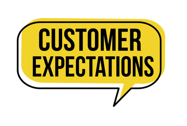 Customer expectations speech bubble - Vector, Image