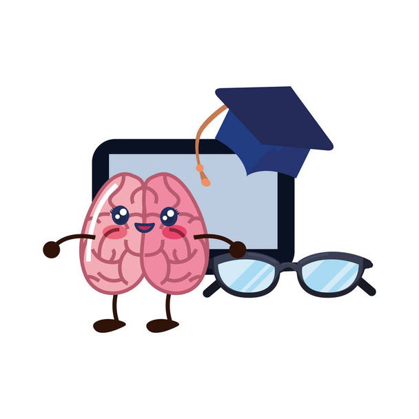 cervello cartone animato tablet educazione
 - Vettoriali, immagini